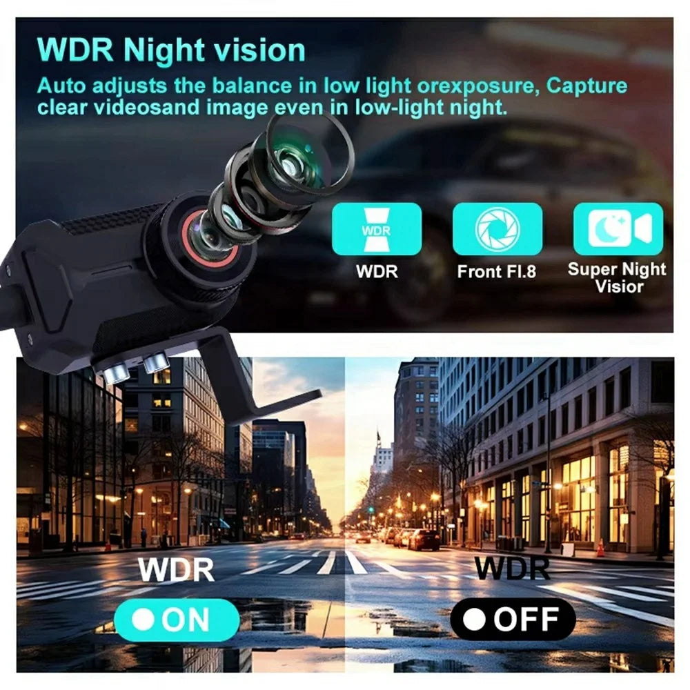 1080P HD Motorcycle Dash Cam IP66 Waterproof 170 Degree Wide Angle WiFi Camera for Riding Recording - 6