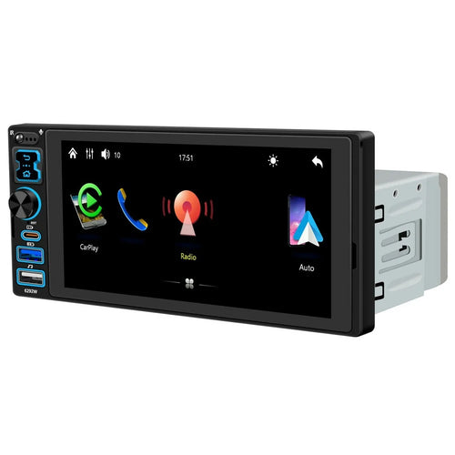 6292W 6.9 Inch Touchscreen Single DIN Car Stereo Radio Bluetooth-compatible Wireless CarPlay Android Auto FM Radio - 1