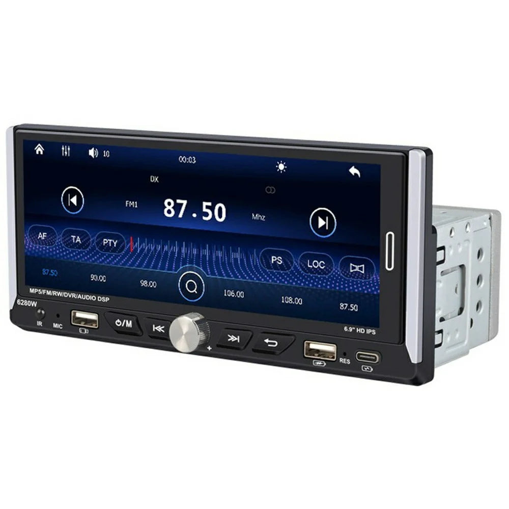 6280W 6.9 Inch Touch Screen Single DIN Car Stereo Receiver Wireless CarPlay Android Auto Bluetooth-compatible Multimedia Player - 2