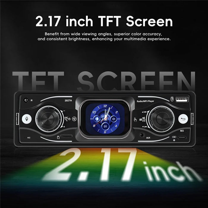 2027A 2.17 Inch Touch Screen Single DIN Car Stereo Multimedia Player Bluetooth-compatible FM / AM Radio with Steering Wheel Control - 3