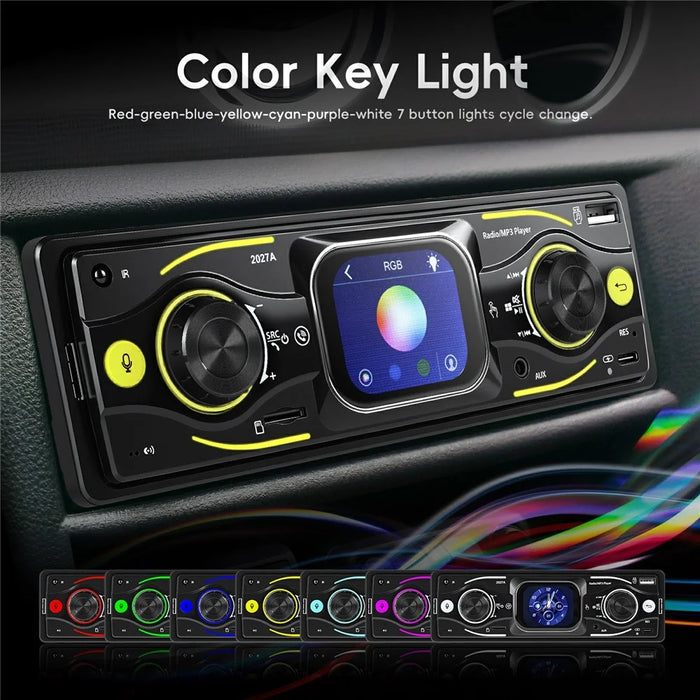 2027A 2.17 Inch Touch Screen Single DIN Car Stereo Multimedia Player Bluetooth-compatible FM / AM Radio with Steering Wheel Control - 4