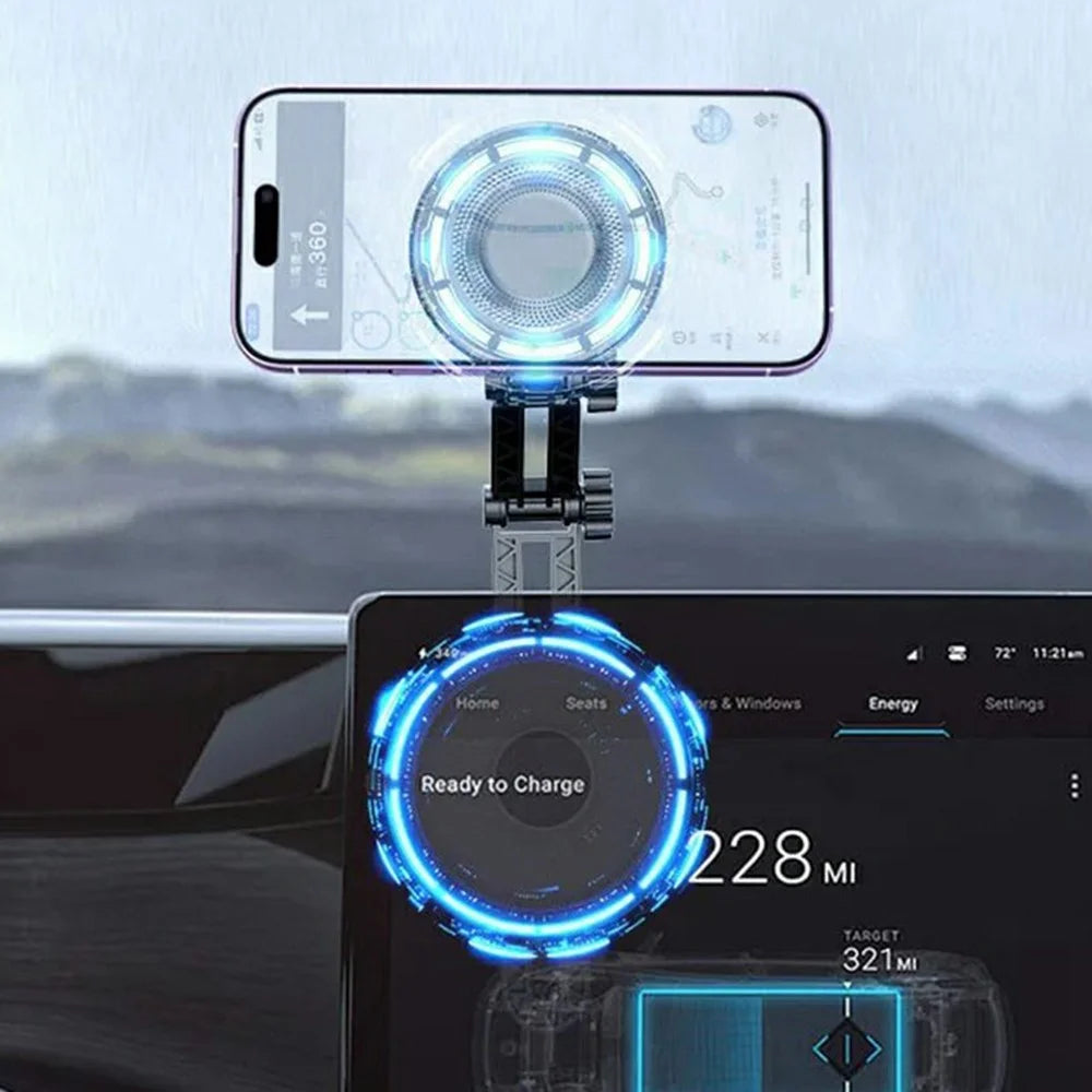 Car Mount Magnetic Phone Holder Dashboard Windshield Horizontal Vertical Creative Phone Navigation Stand - 2