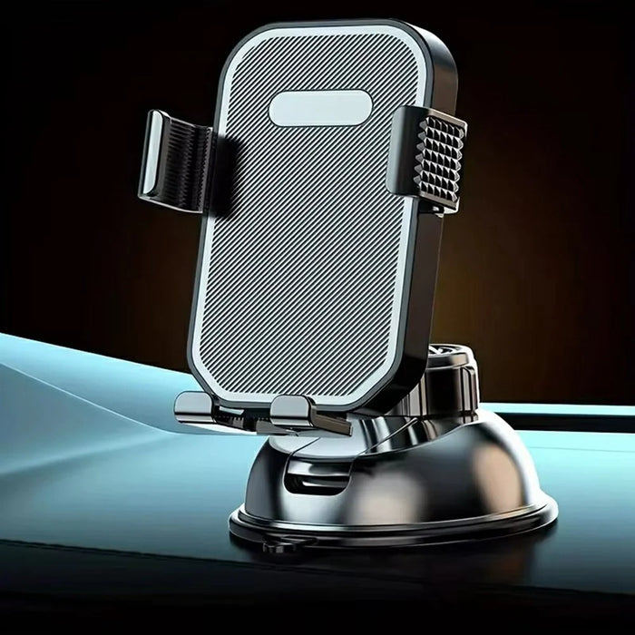 Car Dashboard Windshield Phone Mount Holder Suction Cup 360 Degree Adjustable Smartphone Stand - Black - 6