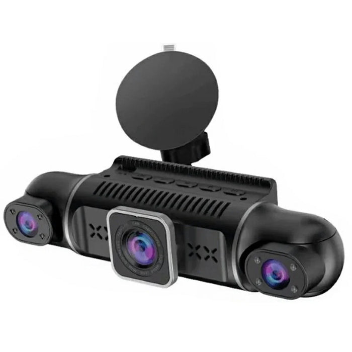 2K + 1080Px4 5 Channels 3.0 Inch Screen Car Dash Cam 24 Hour Parking Monitor Night Vision WiFi Camera Support OBD - Black - 1