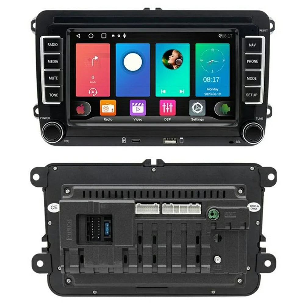 7 Inch CarPlay Android 9.0 Quad Core GPS Navigation Car Stereo Multimedia Player for Volkswagen 2003-2016, 2+32GB - Black - 2
