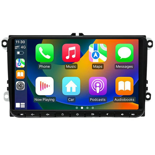 9 Inch CarPlay Android 9.0 Quad Core GPS Navigation Car Stereo Multimedia Player for Volkswagen 2003-2016, 2+32GB - Black - 1
