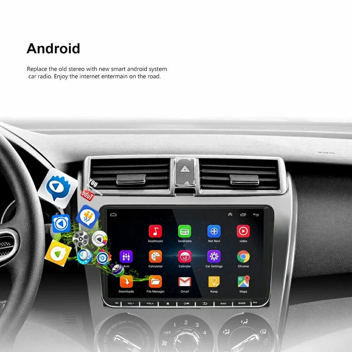 9 Inch CarPlay Android 9.0 Quad Core GPS Navigation Car Stereo Multimedia Player for Volkswagen 2003-2016, 2+32GB - Black - 6