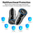 PD 30W Fast Charging Adapter Portable Dual Type-C Car Charger with LED Light Ring - Black - 3