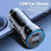 PD 30W Fast Charging Adapter Portable Dual Type-C Car Charger with LED Light Ring - Black - 4