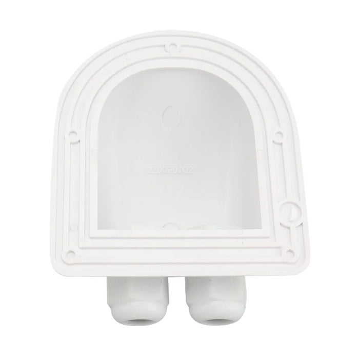 A6098 Solar Panel White Double Cable Entry Gland Box Waterproof RV Camper Solar Entry Housing with Screws - 5