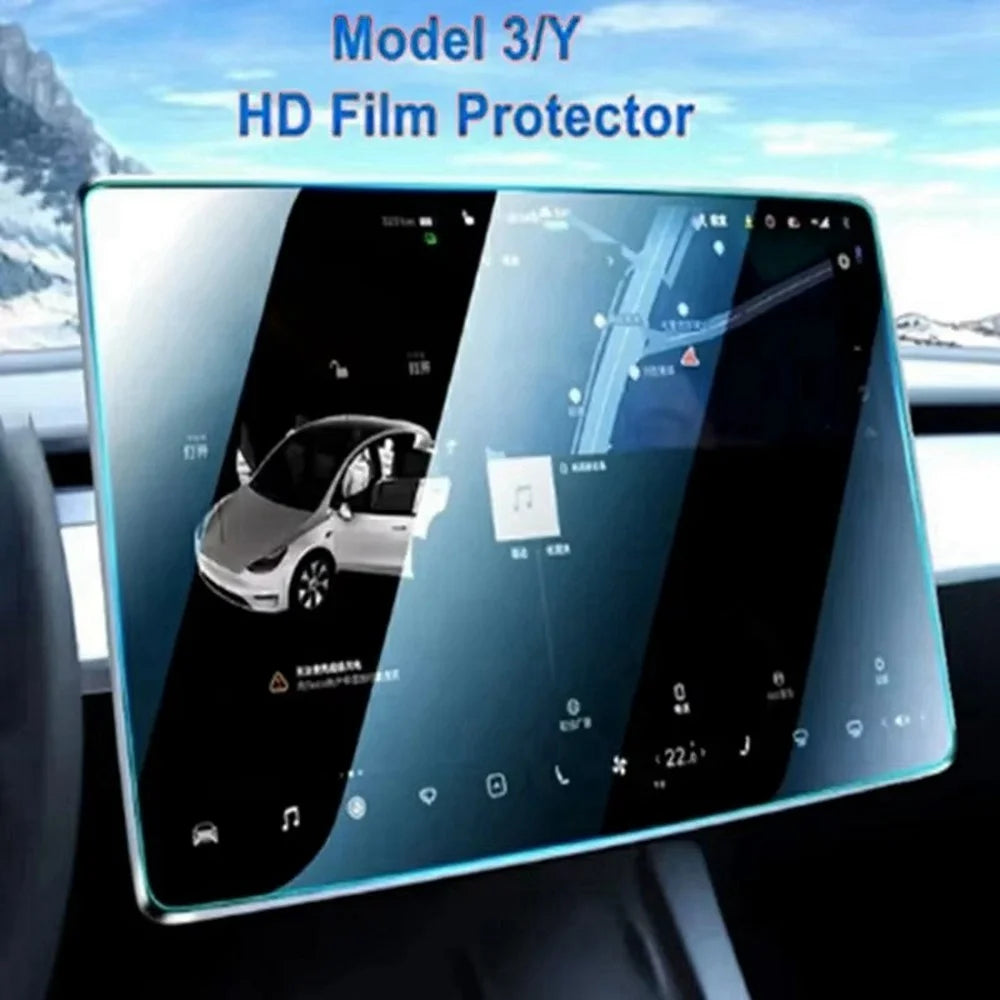 For Tesla Model 3 / Y (2019-2025) 15 Inch Car GPS Navigation Screen Protector Tempered Glass Film - 2