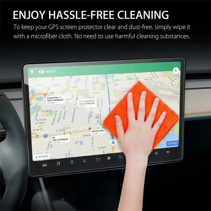 For Tesla Model 3 / Y (2023-2025) 15.4 Inch Car GPS Navigation Screen Protector Tempered Glass Film - 4