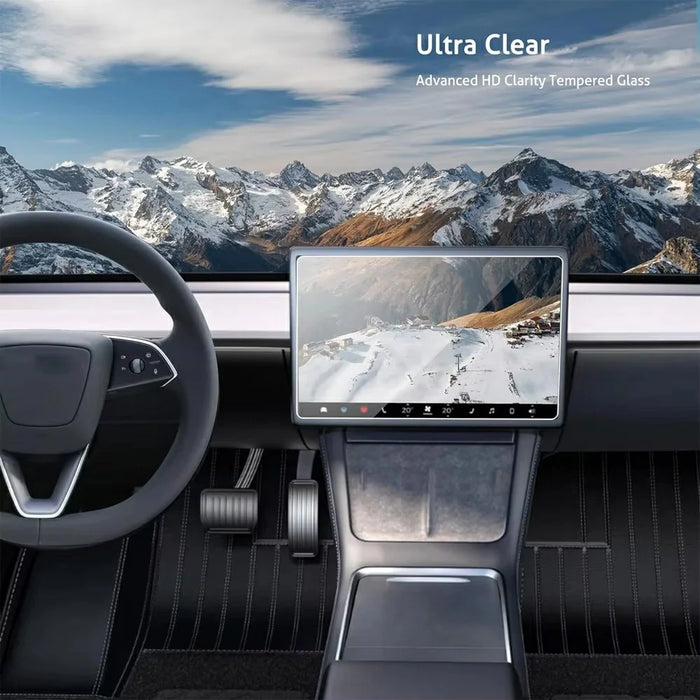 2Pcs / Set For Tesla Model 3 / Y (2023-2025) 15.4 Inch Front and 8 Inch Rear Screen Protector Anti-Glare Tempered Glass Film - 4
