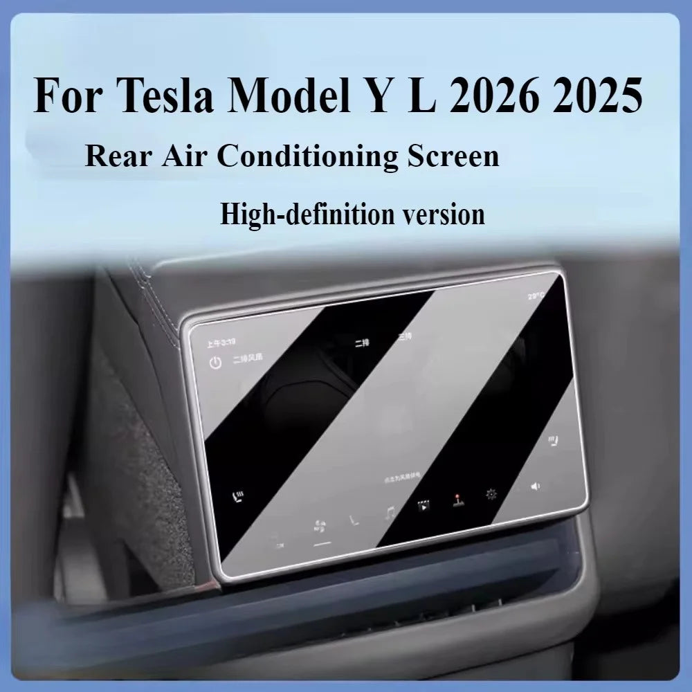 2Pcs / Set For Tesla Model Y L 2025-2026 16 Inch Screen Protector Front and Rear Anti-Glare Tempered Glass Film - 2