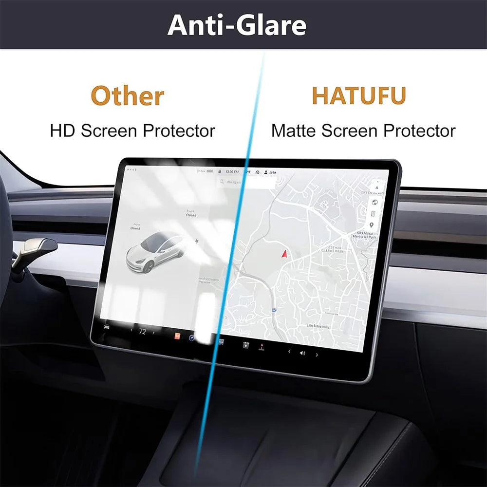 2Pcs / Set For Tesla Model Y L 2025-2026 16 Inch Screen Protector Front and Rear Anti-Glare Tempered Glass Film - 6