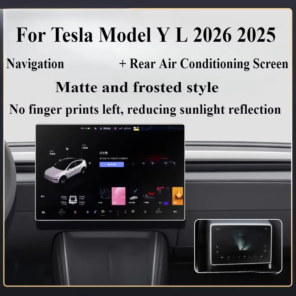 2Pcs / Set For Tesla Model Y L 2025-2026 16 Inch Screen Protector Front and Rear Anti-Glare Tempered Glass Film - 7