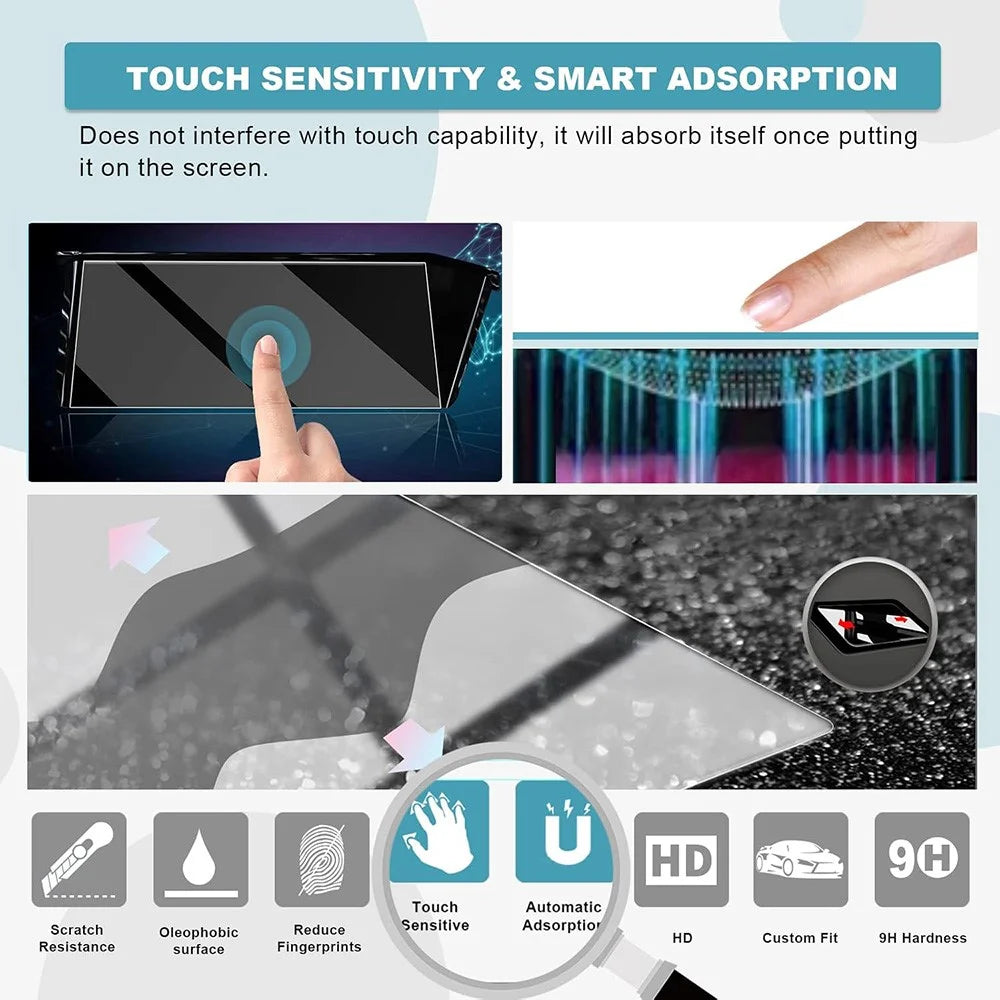 Tempered Glass Film for Q4 e-tron 40  /  50  /  Q4 Sportback e-tron  /  Q5 e-tron MMI 2022-2024 11.6 Inch Navigation Screen Protector - 3