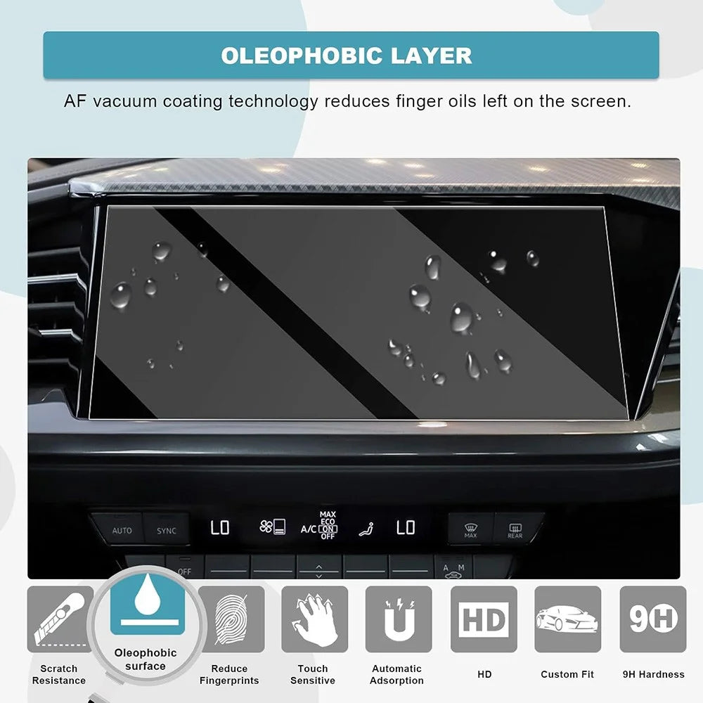 Tempered Glass Film for Q4 e-tron 40  /  50  /  Q4 Sportback e-tron  /  Q5 e-tron MMI 2022-2024 11.6 Inch Navigation Screen Protector - 4