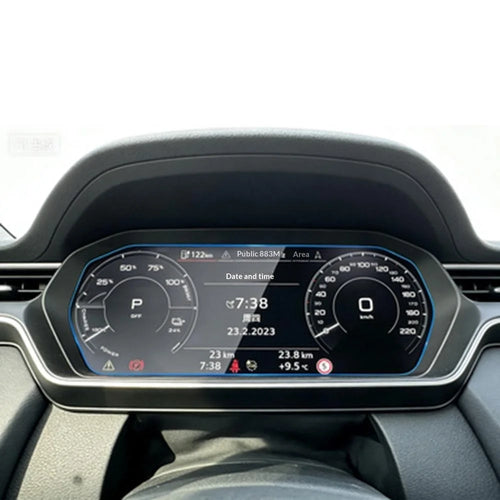 For Q4 e-tron 2022-2024 10.25 Inch Dashboard Screen Protector Anti-Fingerprint Tempered Glass Film - 1