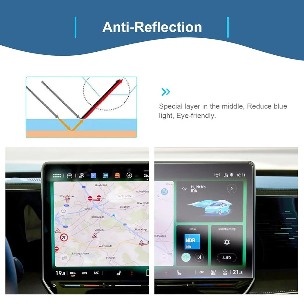 For ID.4X  /  ID.6X 2021-2024 12 Inch Navigation Screen Protector 9H Hardness HD Clear Tempered Glass Film - 6
