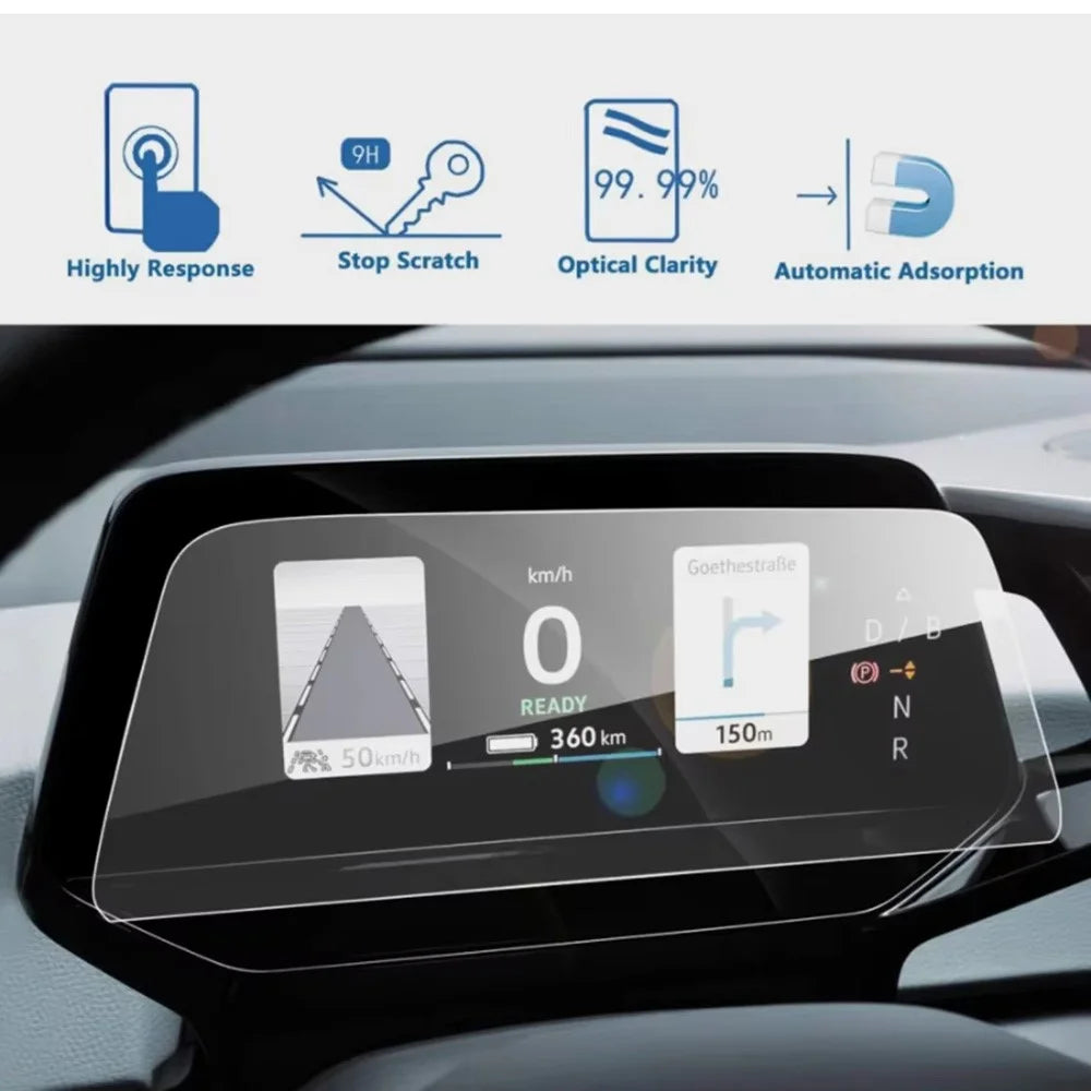 For ID.3 2021-2025 5.3 Inch Dashboard Screen Protector Anti-Fingerprint Tempered Glass Film - 3