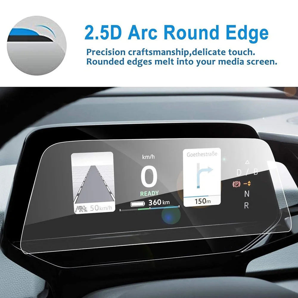 For ID.3 2021-2025 5.3 Inch Dashboard Screen Protector Anti-Fingerprint Tempered Glass Film - 4
