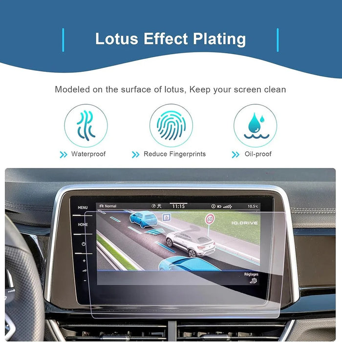 For T-ROC 2021-2025 9.2 Inch Navigation Screen Protector 9H Hardness Shatterproof Tempered Glass Film - 7