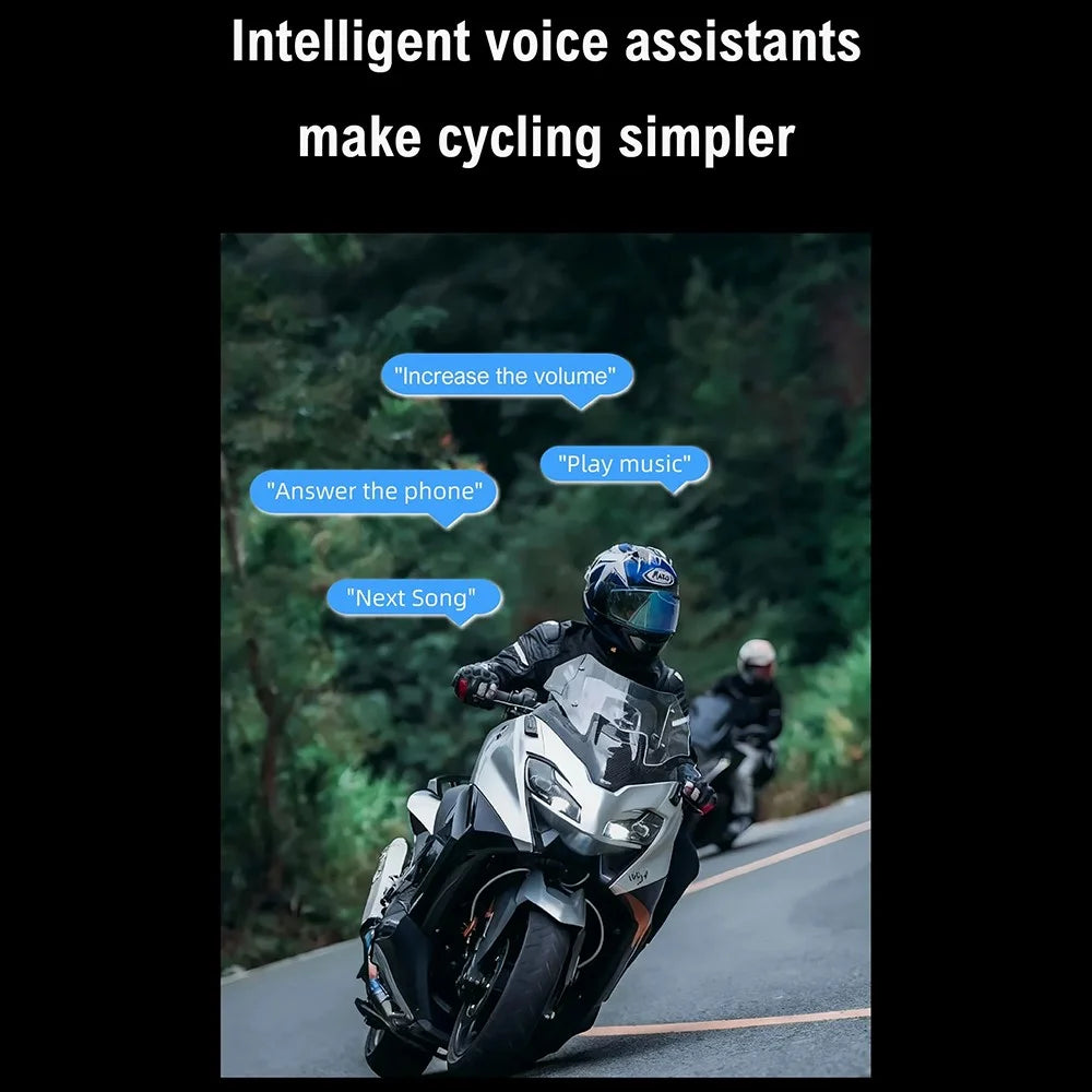 A3 PRO Motorcycle Helmet Bluetooth-compatible Intercom Headset with Hard Mic 1000m Range IP67 Waterproof Interphone - 4