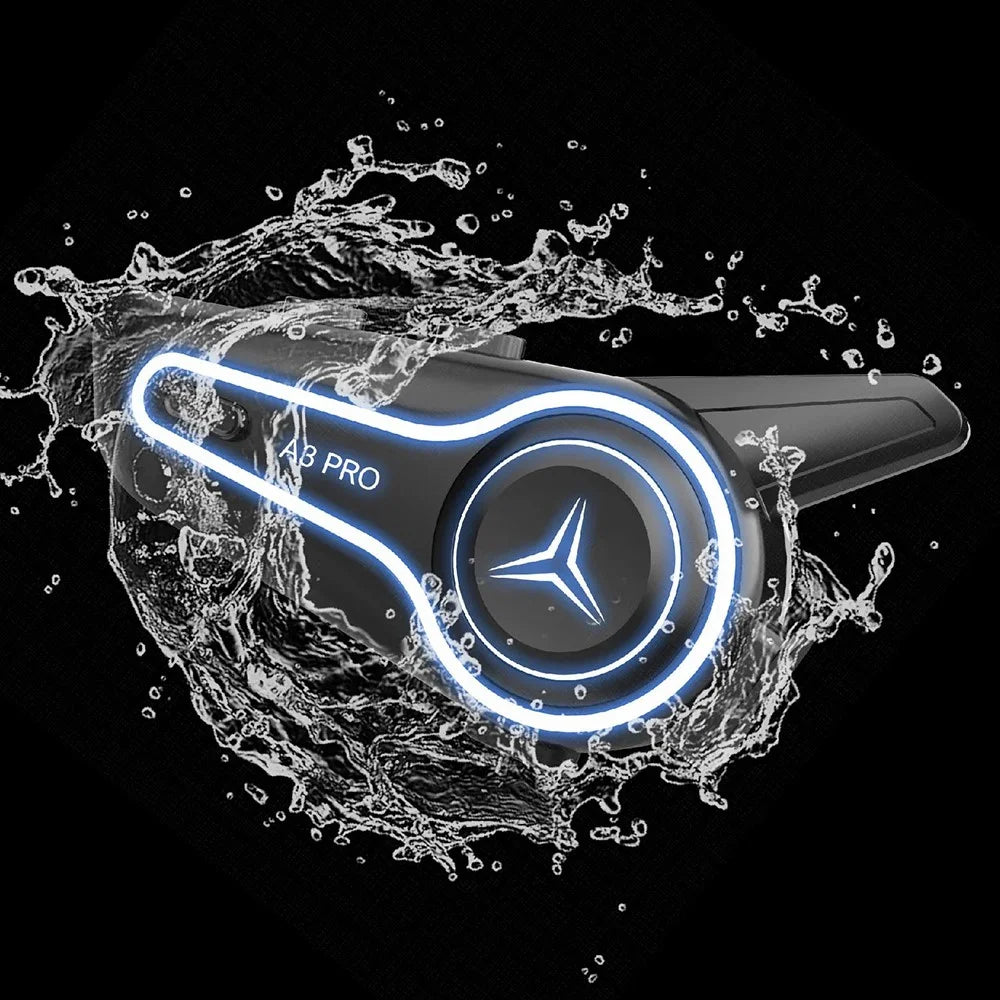 A3 PRO Motorcycle Helmet Bluetooth-compatible Intercom Headset with Hard Mic 1000m Range IP67 Waterproof Interphone - 6