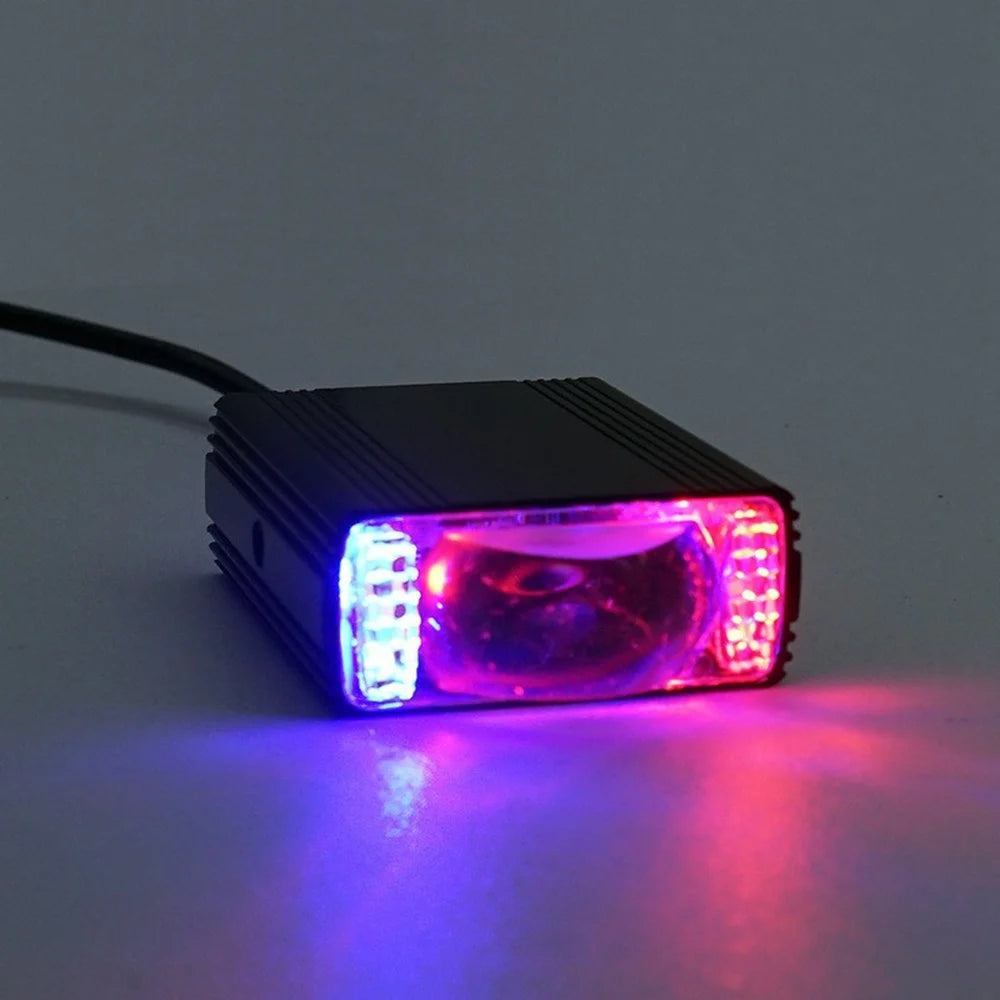 8W LED Headlight White Yellow Strobe 5 Modes Dual Lens Fog Light for Car Motorcycle SUV - Black - 2
