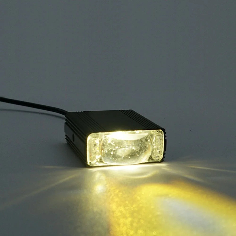 8W LED Headlight White Yellow Strobe 5 Modes Dual Lens Fog Light for Car Motorcycle SUV - Black - 5