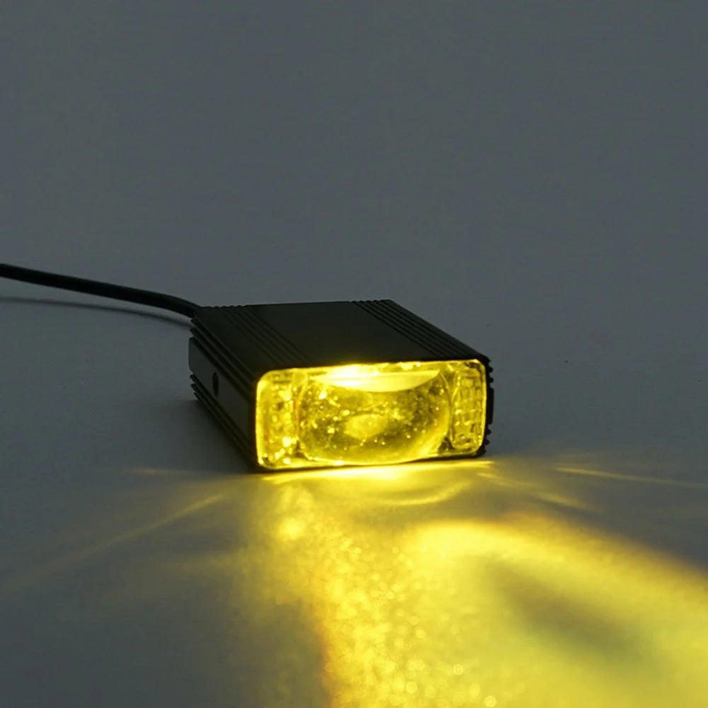 8W LED Headlight White Yellow Strobe 5 Modes Dual Lens Fog Light for Car Motorcycle SUV - Black - 6