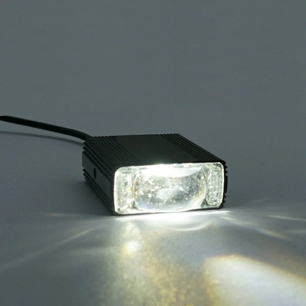 8W LED Headlight White Yellow Strobe 5 Modes Dual Lens Fog Light for Car Motorcycle SUV - Black - 7