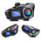 Q58Max 500m Range Motorcycle Helmet Bluetooth-compatible Intercom Headset FM Radio with LED Light, Hard Mic - 3