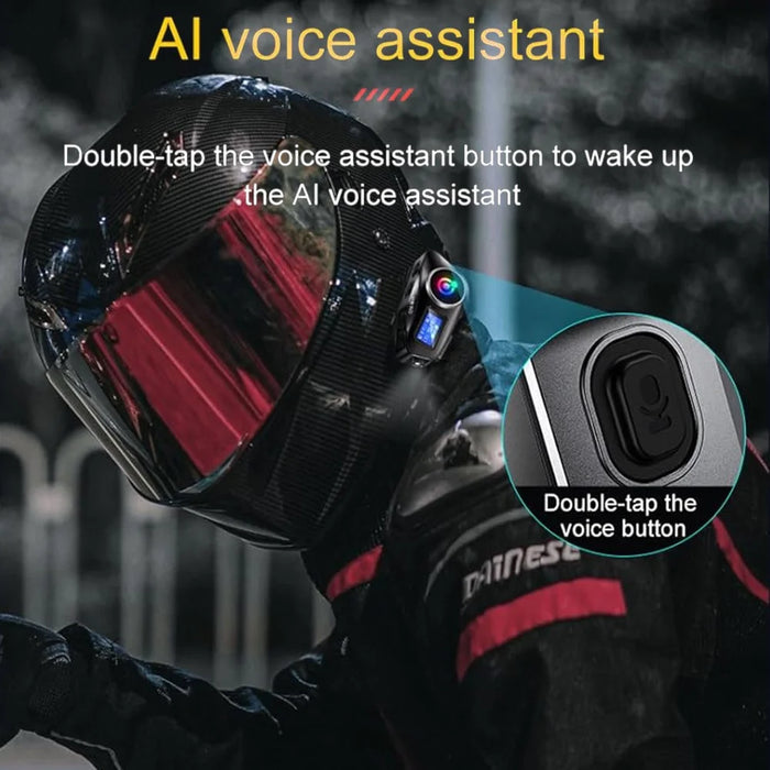 Q58Max 500m Range Motorcycle Helmet Bluetooth-compatible Intercom Headset FM Radio with LED Light, Hard Mic - 5