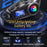 Q58Max 500m Range Motorcycle Helmet Bluetooth-compatible Intercom Headset FM Radio with LED Light, Hard Mic - 7