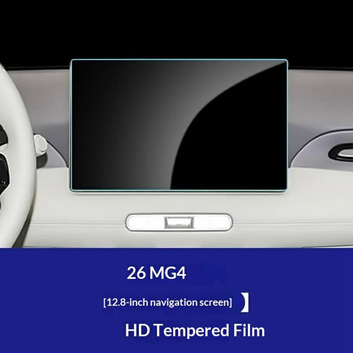For MG4 2026 12.8 Inch Navigation Screen Film Anti Scratch HD Clear Tempered Glass Screen Protector - 2