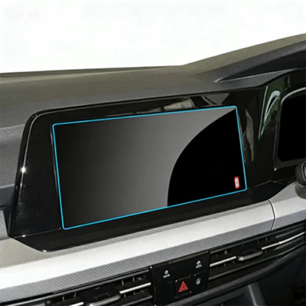 For Golf 2021-2024 10 Inch Navigation Screen Film Anti Scratch HD Clear Tempered Glass Screen Protector - 2