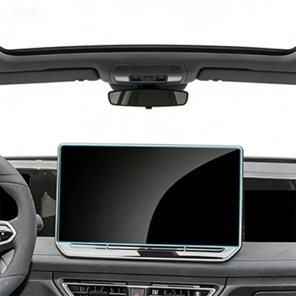 For Tiguan L Pro 2024-2026 Passenger Display Screen Film Anti Scratch HD Clear Tempered Glass Screen Protector - 2