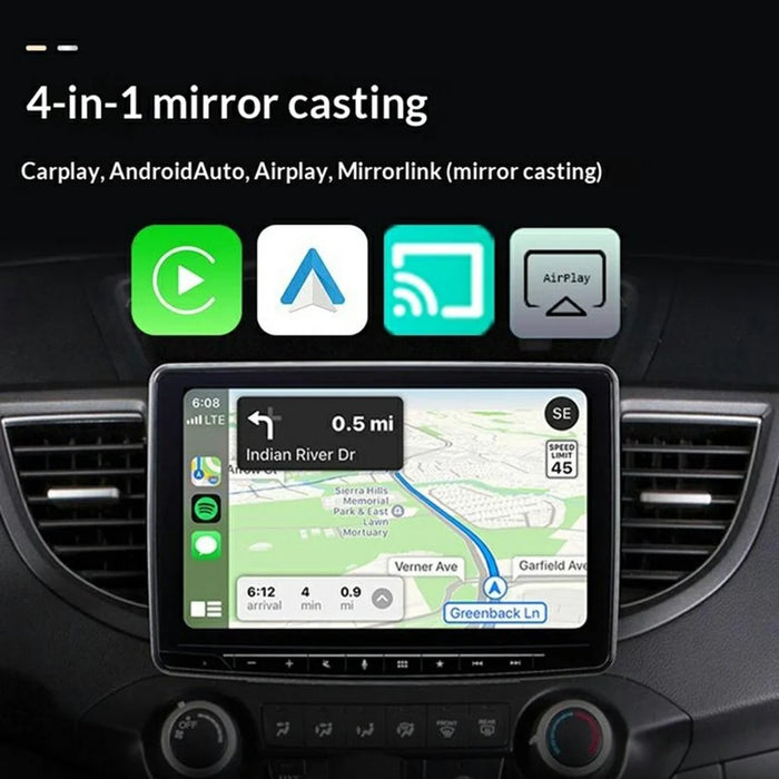 Q1U 4 in 1 Wireless Carplay Smart AI Box Wired to Wireless CarPlay Android Auto AirPlay Mirror Link USB Dongle - Silver - 3