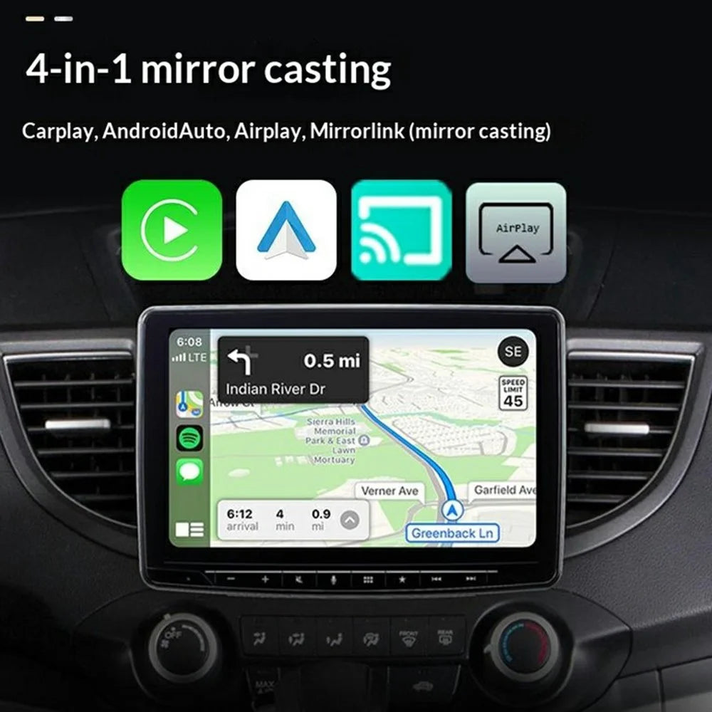 Q1BP 4 in 1 Wireless CarPlay Adapter AirPlay Mirror Link CarPlay Android Auto USB Dongle - Black - 3
