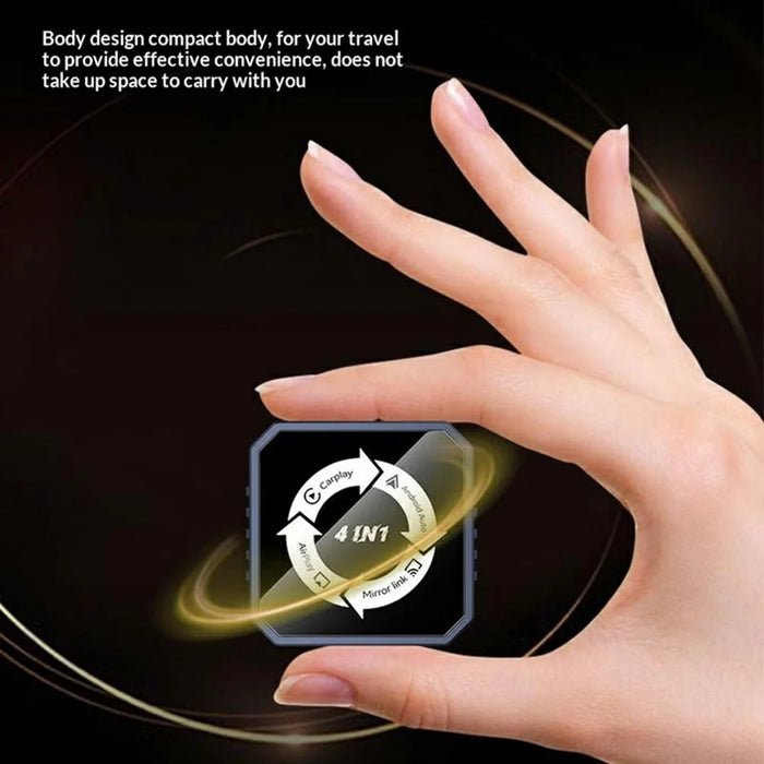 Q1BVS 4 in 1 Wired to Wireless CarPlay Adapter Android Auto Airplay Mirror Link AirPlay USB Dongle Smart AI Box - Sapphire  /  White Mark - 4