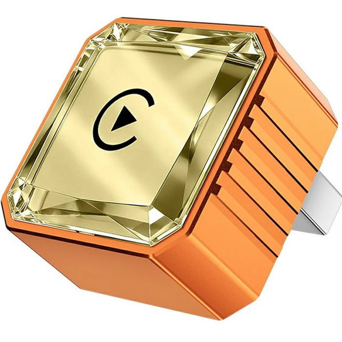 Q1BVS Wired to Wireless CarPlay Adapter 4 in 1 CarPlay Android Auto AirPlay Mirror Link Smart Box - Orange / Gold Diamond - 1