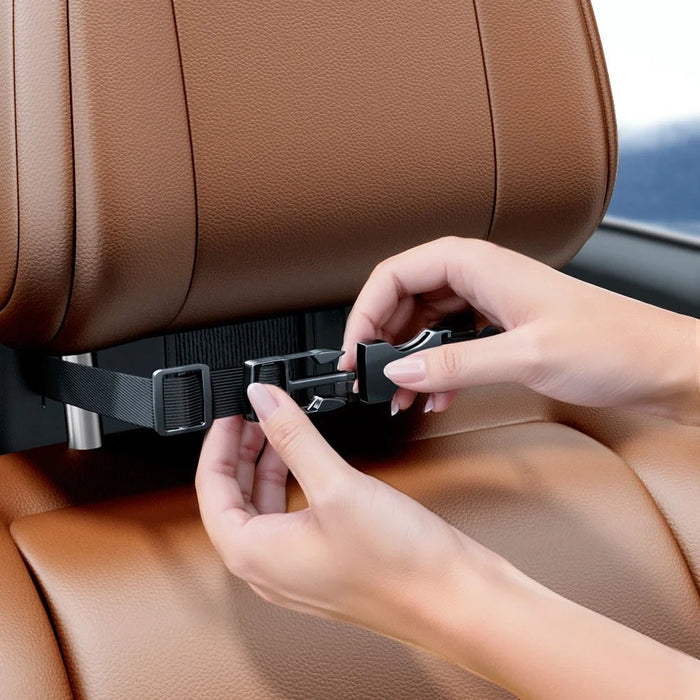 KABULUN Car Tissue Box Holder Multi-function Organizer Leather Elastic Clip Mount for Dashboard - 6