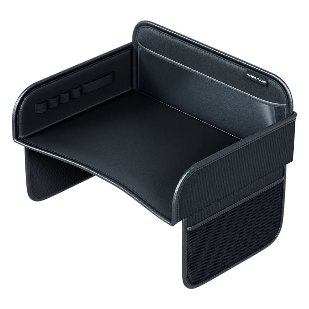 KABULUN Car Safety Table Car Seat Back Organizer Kids Travel Tray Table with Storage Pockets for Children - 1