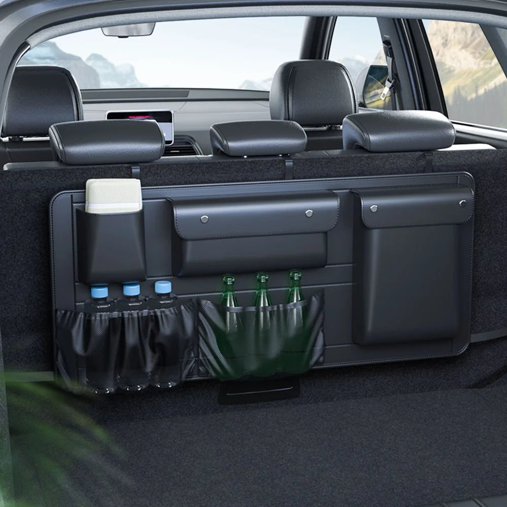 Car Trunk Organizer Multi-Pocket Compartment Foldable Storage Bag for Auto SUV Travel - 2
