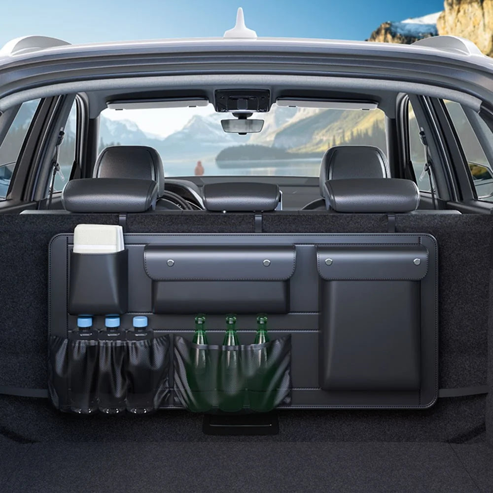 Car Trunk Organizer Multi-Pocket Compartment Foldable Storage Bag for Auto SUV Travel - 4
