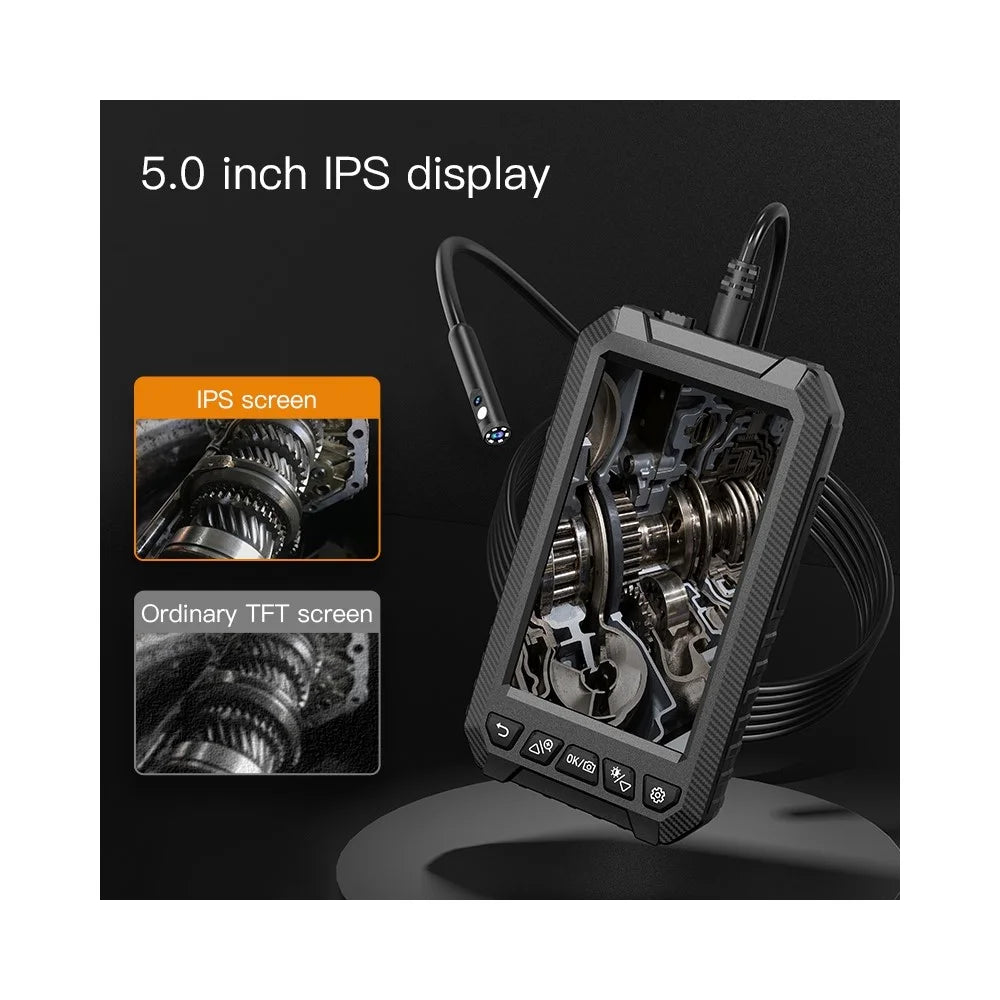 ANESOK ALS5003 5 Inch Screen Handheld Endoscope Waterproof Borescope Dual 8mm Lens Inspection Camera with 10m Hard Cable - 3