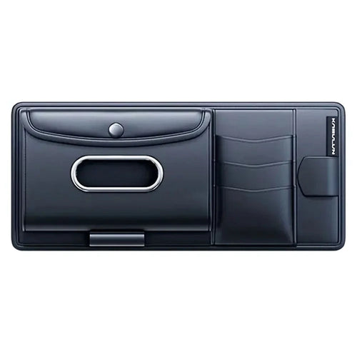 Car Sun Visor Organizer Tissue Box Holder Glasses Storage Compartment Multi-functional Card Storage Pouch for Cars Trucks - 1