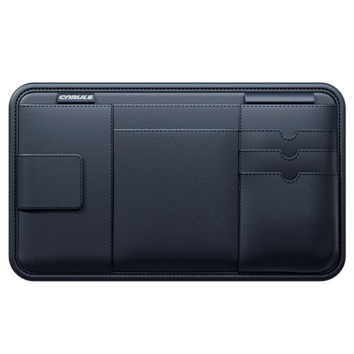 Car Sun Visor Organizer Multi-Function Storage Bag Glasses Card Holder Document Storage Pouch - 1
